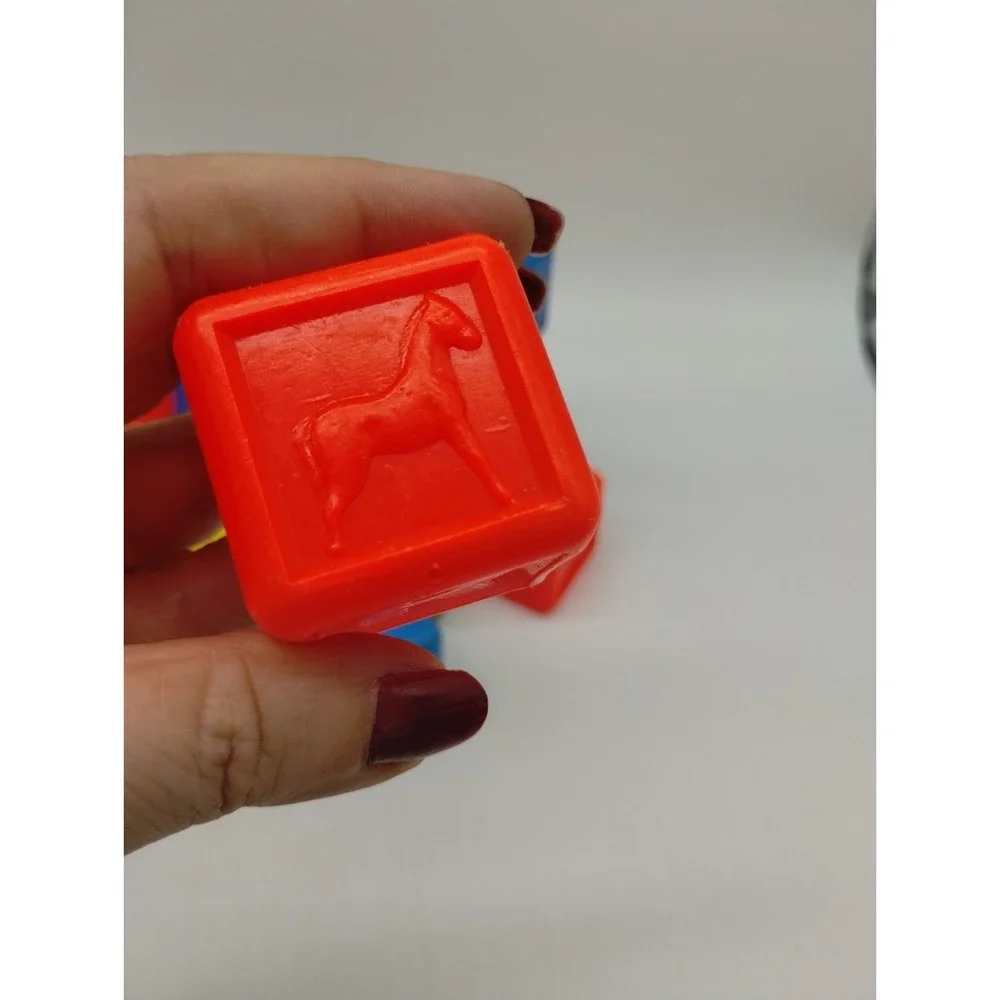 Vintage Colorful Soft Plastic Alphabet Animal 1.5